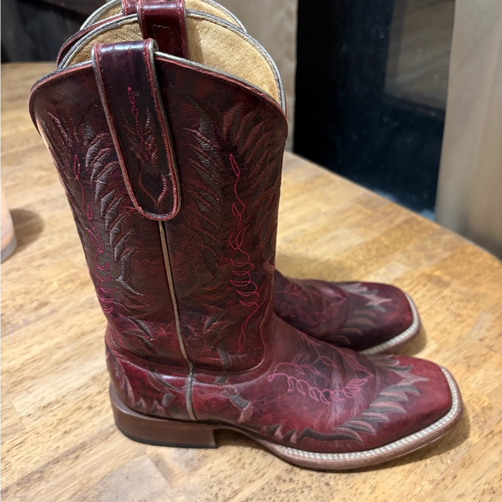 Cinch Women's Red Leather Western Boots